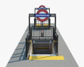 Entrada do metrô em Londres Modelo 3d