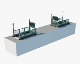 Subway Entrance New York 3D model