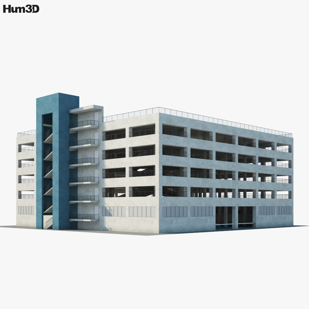 Edificio parcheggio auto Modello 3D