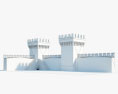 Mittelalterliche Mauer 3D-Modell
