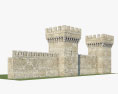 Muraille médiévale Modèle 3d