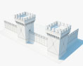 Mittelalterliche Mauer 3D-Modell