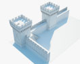 中世の壁 3Dモデル