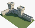 中世の壁 3Dモデル