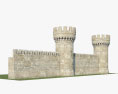 Muraille médiévale V02 Modèle 3d
