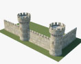 Mura medievali V02 Modello 3D