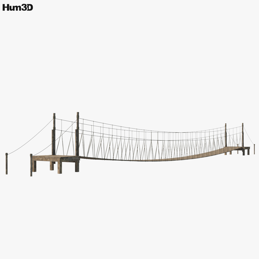 Rope bridge 3D model