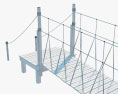 ロープのつり橋 3Dモデル