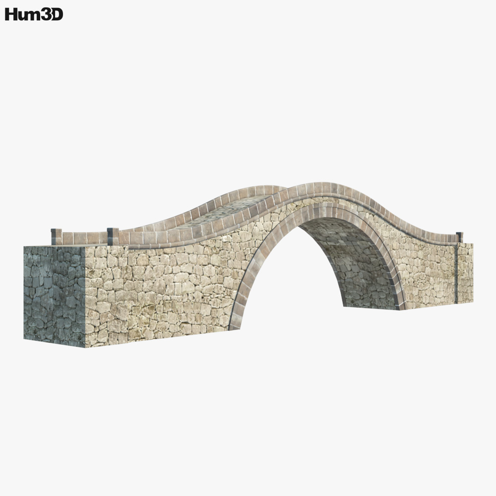 Stone bridge 3D model