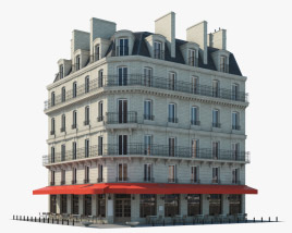 Parisian café 3D model