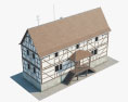 Фахверковий будинок v02 3D модель