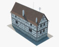 반 목조 주택 v02 3D 모델 