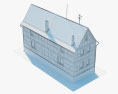 반 목조 주택 v02 3D 모델 