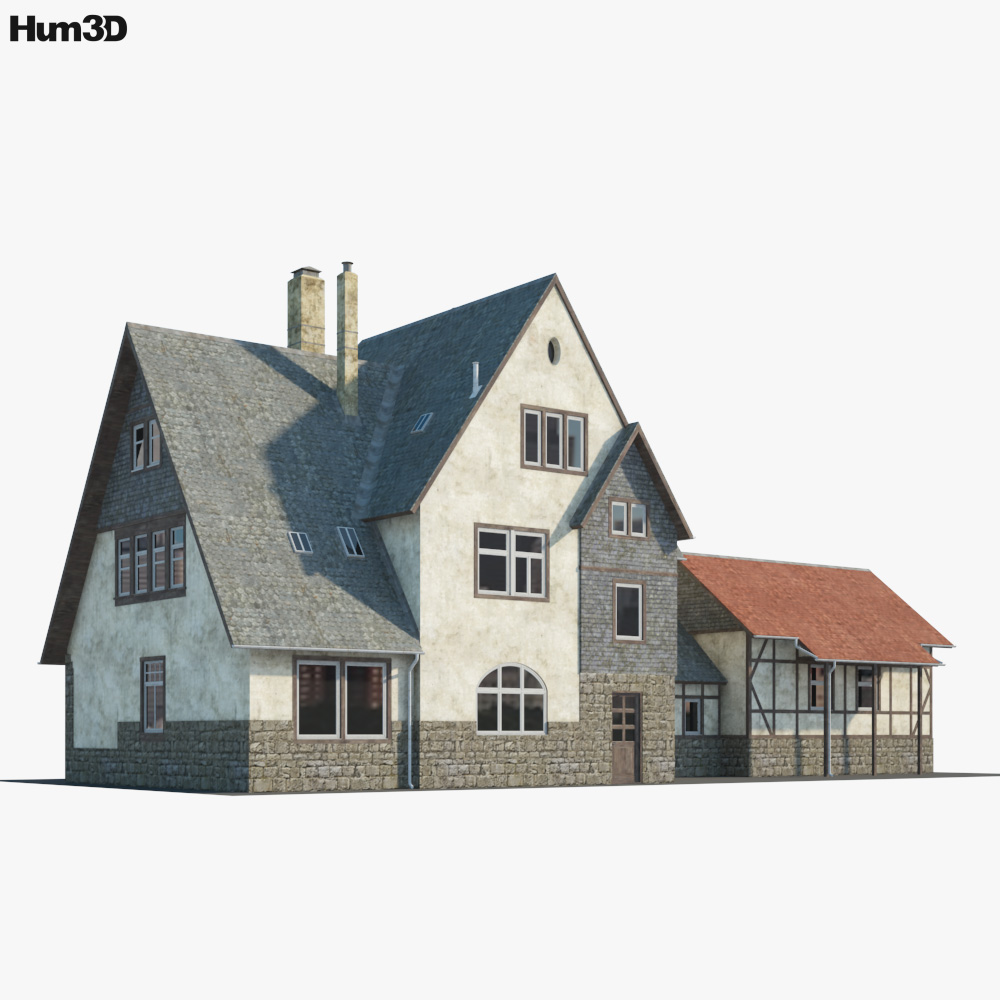 European suburban house 3D model