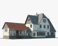 Casa suburbana europea Modelo 3D