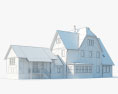 欧洲郊区的房子 3D模型