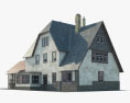 유럽 교외 집 3D 모델 