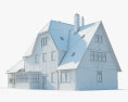 유럽 교외 집 3D 모델 