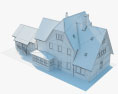 Europäisches Vorstadthaus 3D-Modell