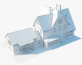 Європейський заміський будинок 3D модель