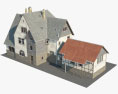 Casa suburbana europea Modello 3D