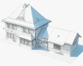 Vecchia casa di periferia europea Modello 3D