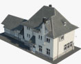 European old suburban house 3d model