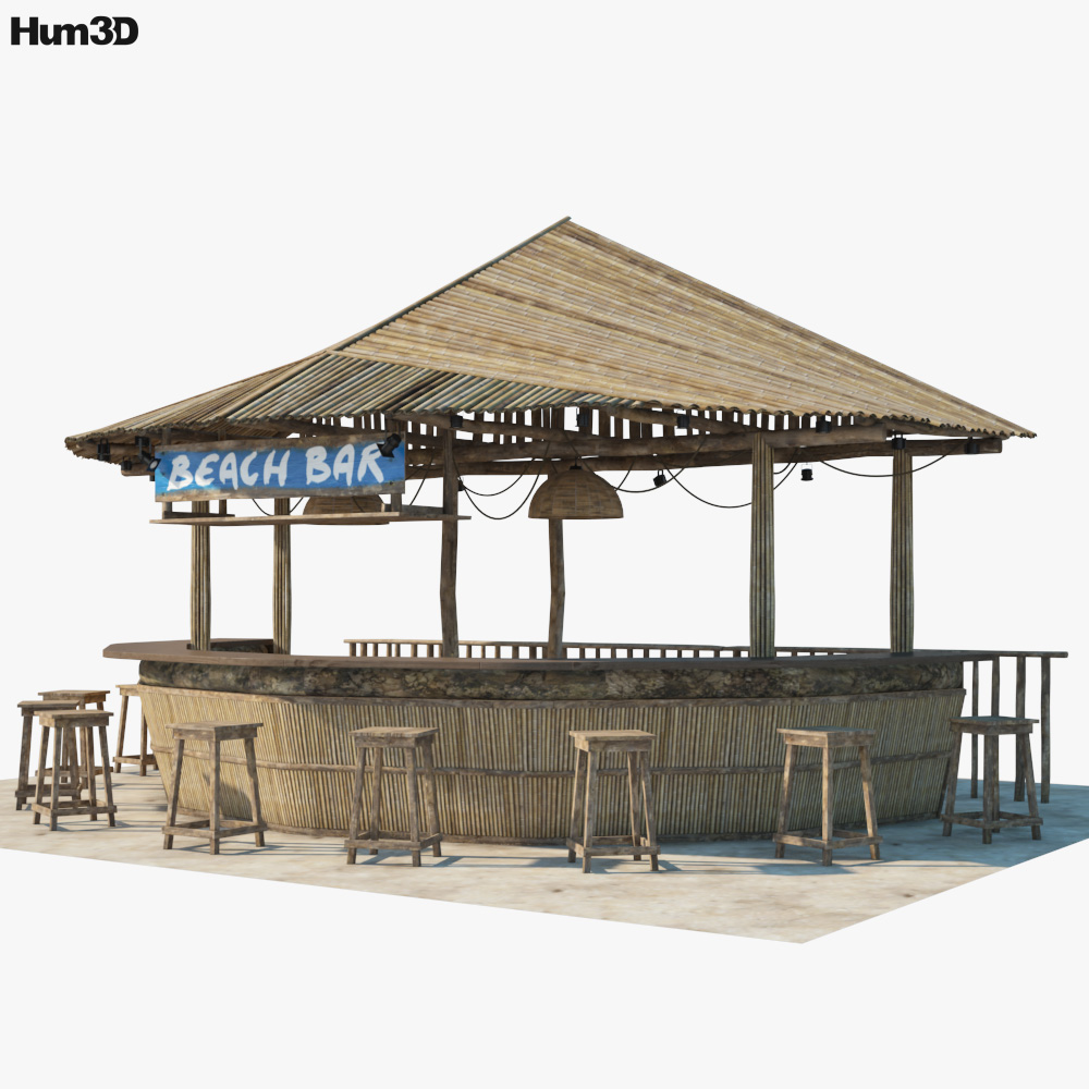 海滩酒吧 3D模型