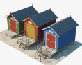 Cabana de praia Modelo 3d