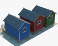 海滩小屋 3D模型