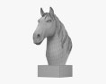 Horse Head Sculpture 3d model