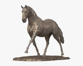 Running Horse Sculpture 3D 모델 