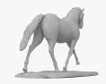 Running Horse Sculpture 3d model