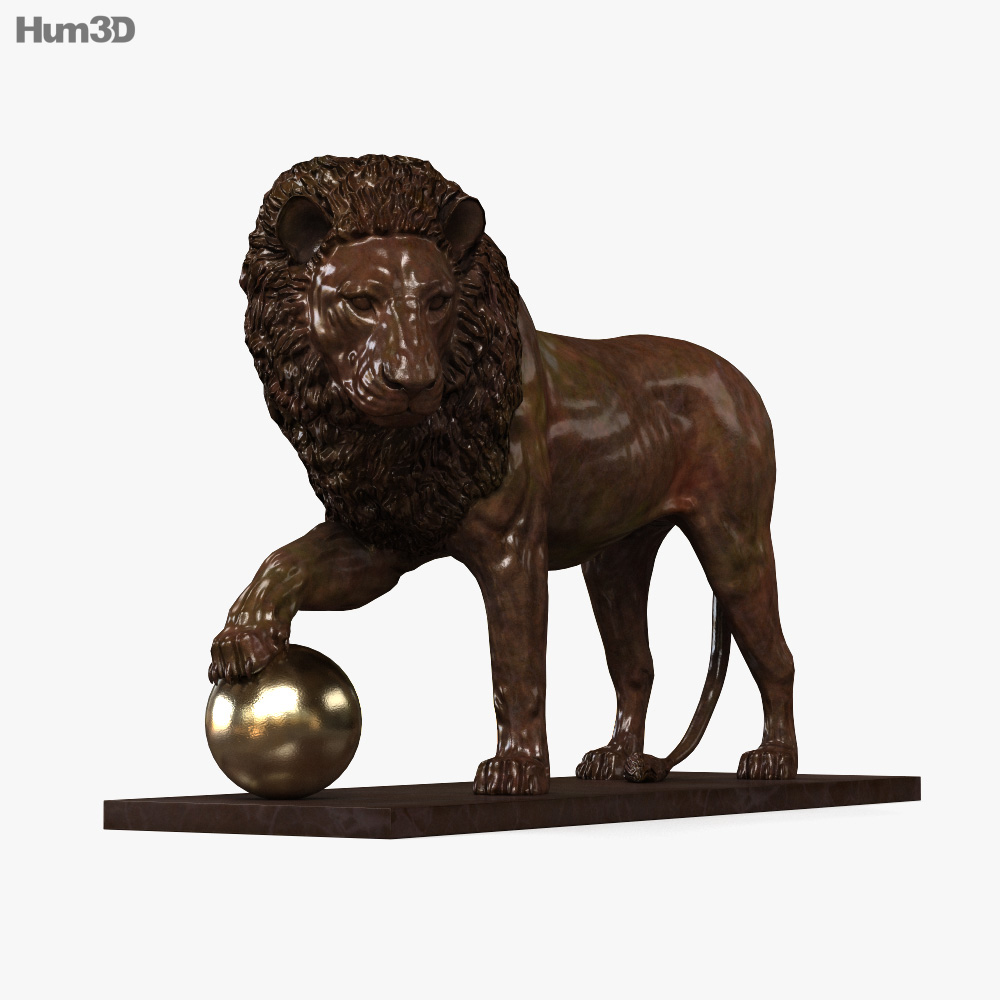 Löwenskulptur 3D-Modell