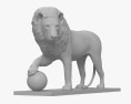 Скульптура лева 3D модель