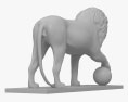 사자 조각 3D 모델 