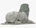 卧狮雕塑 3D模型