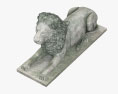Скульптура лежащего льва 3D модель
