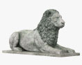 Lying Lion Sculpture 3d model