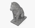 Scultura di leone seduto Modello 3D
