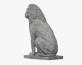 Скульптура сидящего льва 3D модель