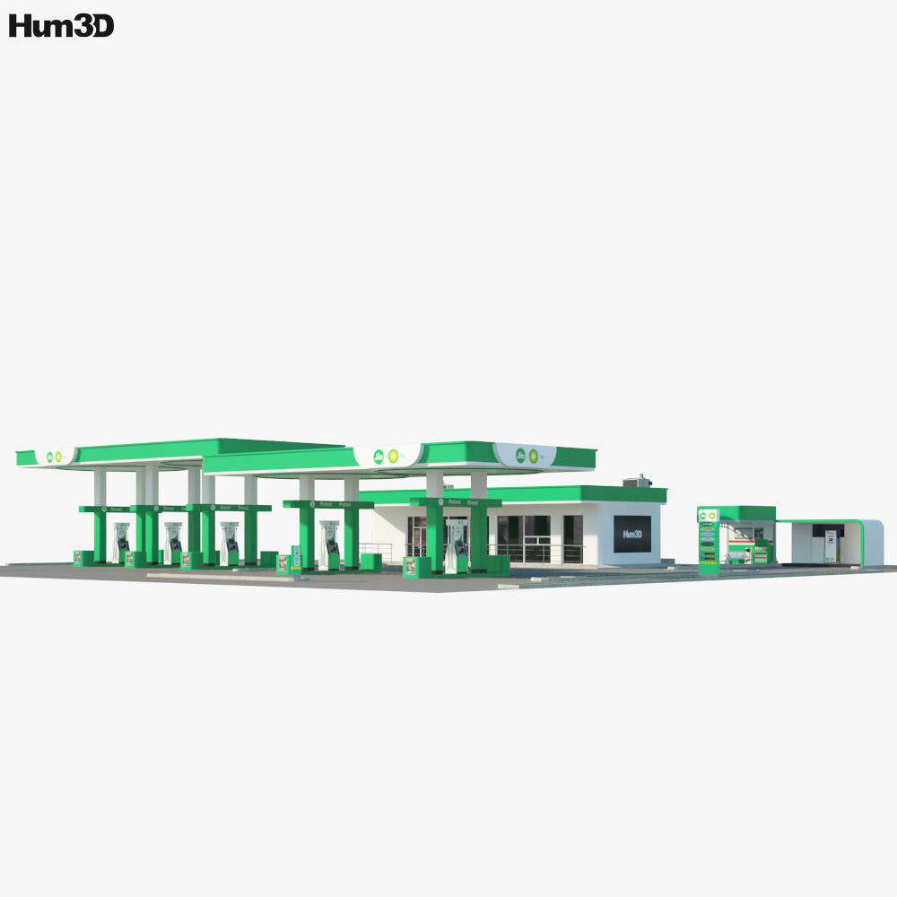 Jio-bp gas station 3D model