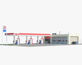 Exxon Station-service Modèle 3D