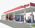 Exxon ガソリンスタンド 3Dモデル