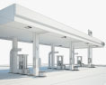 Exxon gas station 3d model