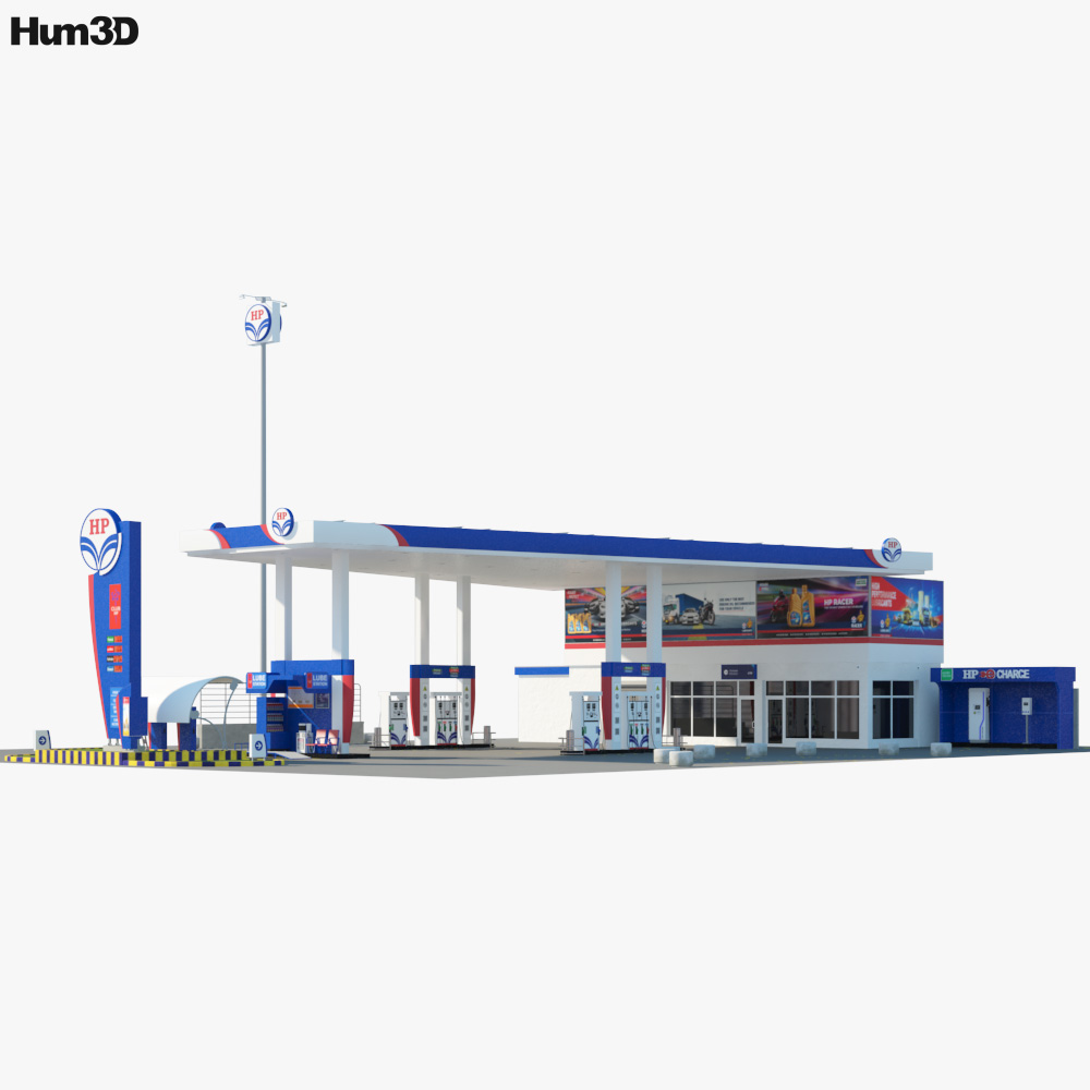 Hindustan Petroleum gas station 3D model