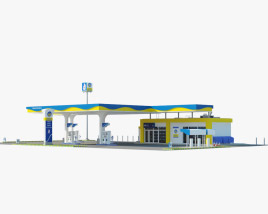 Bharat-Petroleum gas station 3D model
