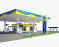 Bharat-Petroleum gas station 3d model