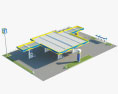Bharat-Petroleum 加油站 3D模型