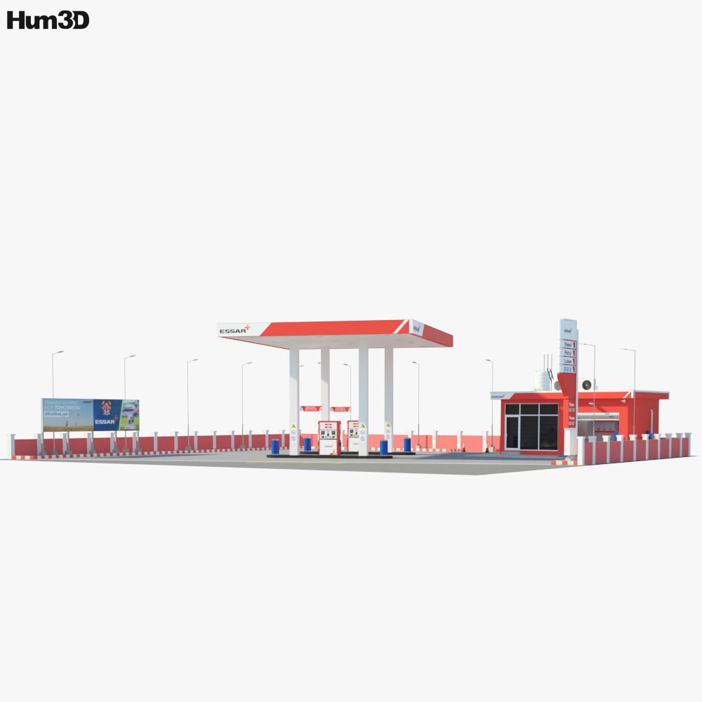 Essar gas station 3D model